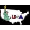 STATUE OF LIBERTY WITH USA SHAPE PIN